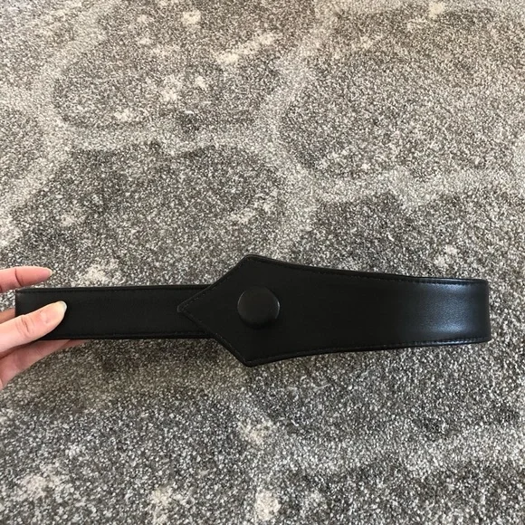 Handmade Arrowhead Lambs Leather Black Belt - Picture 1 of 8